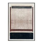 SQUARE ΠΙΝΑΚΑΣ ΔΙΑΚΟΣΜΗΤΙΚΟΣ ΜΕ ΚΟΡΝΙΖΑ 80x120x4cm ΚΑΜΒΑΣ ΜΠΕΖ ΜΑΥΡΟ ΚΑΦΕ PS 033033 - Image 3