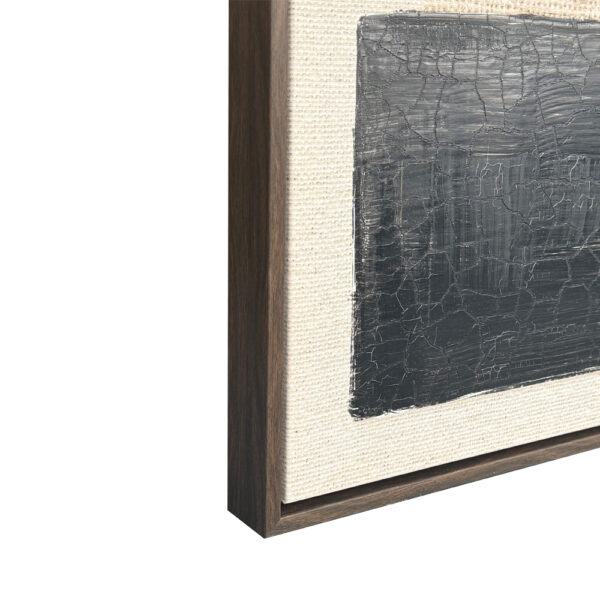 SQUARE ΠΙΝΑΚΑΣ ΔΙΑΚΟΣΜΗΤΙΚΟΣ ΜΕ ΚΟΡΝΙΖΑ 80x120x4cm ΚΑΜΒΑΣ ΜΠΕΖ ΜΑΥΡΟ ΚΑΦΕ PS 033033 - Image 4
