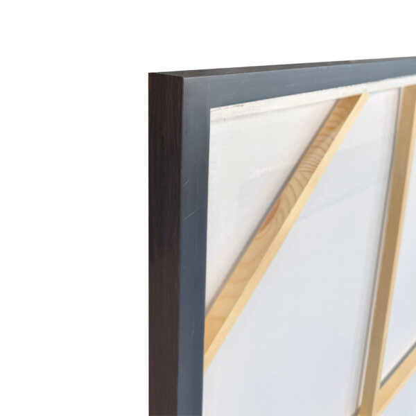 SQUARE ΠΙΝΑΚΑΣ ΔΙΑΚΟΣΜΗΤΙΚΟΣ ΜΕ ΚΟΡΝΙΖΑ 80x120x4cm ΚΑΜΒΑΣ ΜΠΕΖ ΜΑΥΡΟ ΚΑΦΕ PS 033033 - Image 5