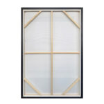 SQUARE ΠΙΝΑΚΑΣ ΔΙΑΚΟΣΜΗΤΙΚΟΣ ΜΕ ΚΟΡΝΙΖΑ 80x120x4cm ΚΑΜΒΑΣ ΜΠΕΖ ΜΑΥΡΟ ΚΑΦΕ PS 033033 - Image 6