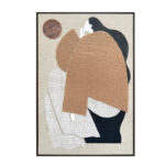 AMIT A ΠΙΝΑΚΑΣ ΔΙΑΚΟΣΜΗΤΙΚΟΣ ΜΕ ΚΟΡΝΙΖΑ 80x120x4cm ΚΑΜΒΑΣ ΜΠΕΖ ΛΕΥΚΟ ΜΑΥΡΟ PS 033034 - Image 3