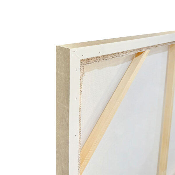 WHEAT ΠΙΝΑΚΑΣ ΔΙΑΚΟΣΜΗΤΙΚΟΣ ΜΕ ΚΟΡΝΙΖΑ 80x120x4cm ΚΑΜΒΑΣ ΜΠΕΖ ΛΕΥΚΟ PS 034667 - Image 4
