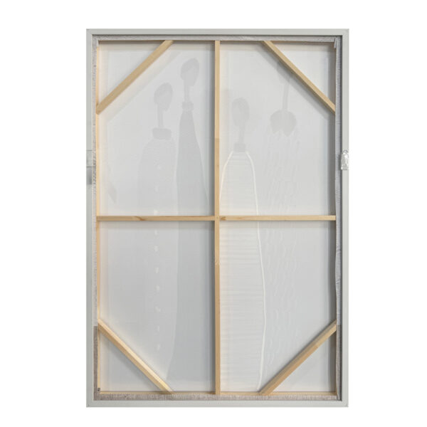 TRINITY ΠΙΝΑΚΑΣ ΔΙΑΚΟΣΜΗΣΗΣ 80x120x4cm ΚΑΜΒΑΣ OFF WHITE STONE GREY ΞΥΛΟ ΓΚΡΙ 035045 - Image 5