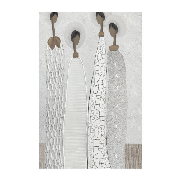 TRINITY ΠΙΝΑΚΑΣ ΔΙΑΚΟΣΜΗΣΗΣ 80x120x4cm ΚΑΜΒΑΣ OFF WHITE STONE GREY ΞΥΛΟ ΚΑΦΕ ΑΝΟΙΧΤΟ 035046 - Image 2