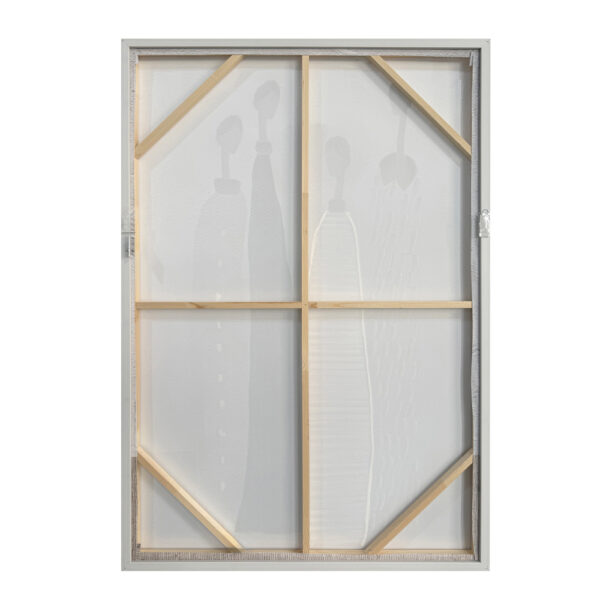 TRINITY ΠΙΝΑΚΑΣ ΔΙΑΚΟΣΜΗΣΗΣ 80x120x4cm ΚΑΜΒΑΣ OFF WHITE STONE GREY ΞΥΛΟ ΚΑΦΕ ΑΝΟΙΧΤΟ 035046 - Image 5