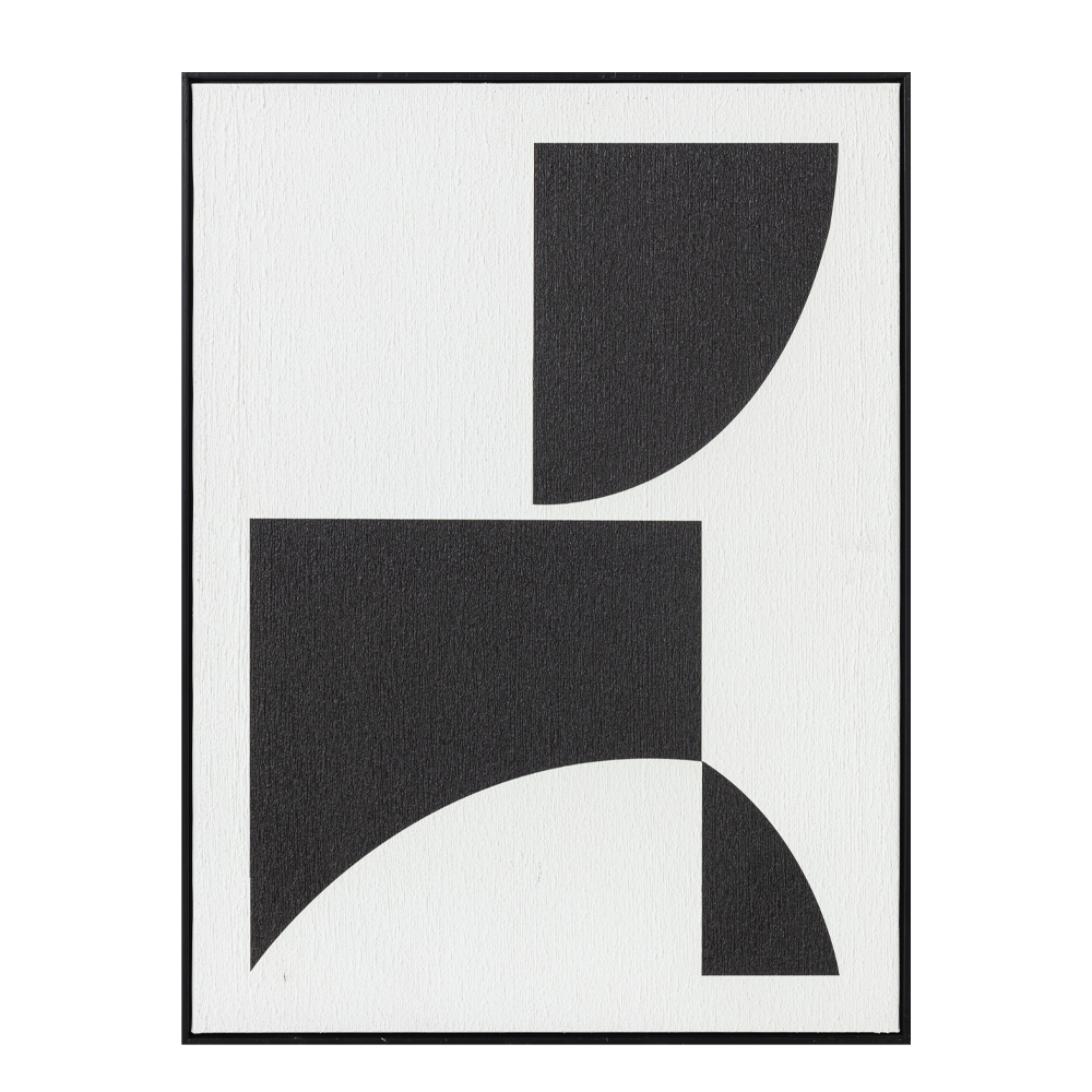 035051-thA79-first-_1 CONTRAST ΠΙΝΑΚΑΣ ΔΙΑΚΟΣΜΗΣΗΣ 60x80x3.2cm ΚΑΜΒΑΣ ΑΣΠΡΟ ΜΑΥΡΟ MDF ΜΑΥΡΟ 035051 - Image 1