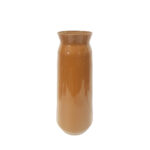 MARONA ΒΑΖΟ 10x10x26cm ΓΥΑΛΙ CARAMEL 035157 - Image 3