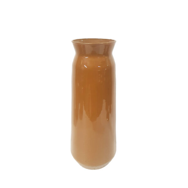 MARONA ΒΑΖΟ 10x10x26cm ΓΥΑΛΙ CARAMEL 035157 - Image 3