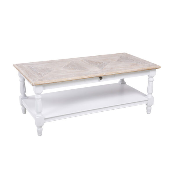 HISTORY COFFEE TABLE ΛΕΥΚΟ ΦΥΣΙΚΟ 125x64x50 04-0689 - Image 7