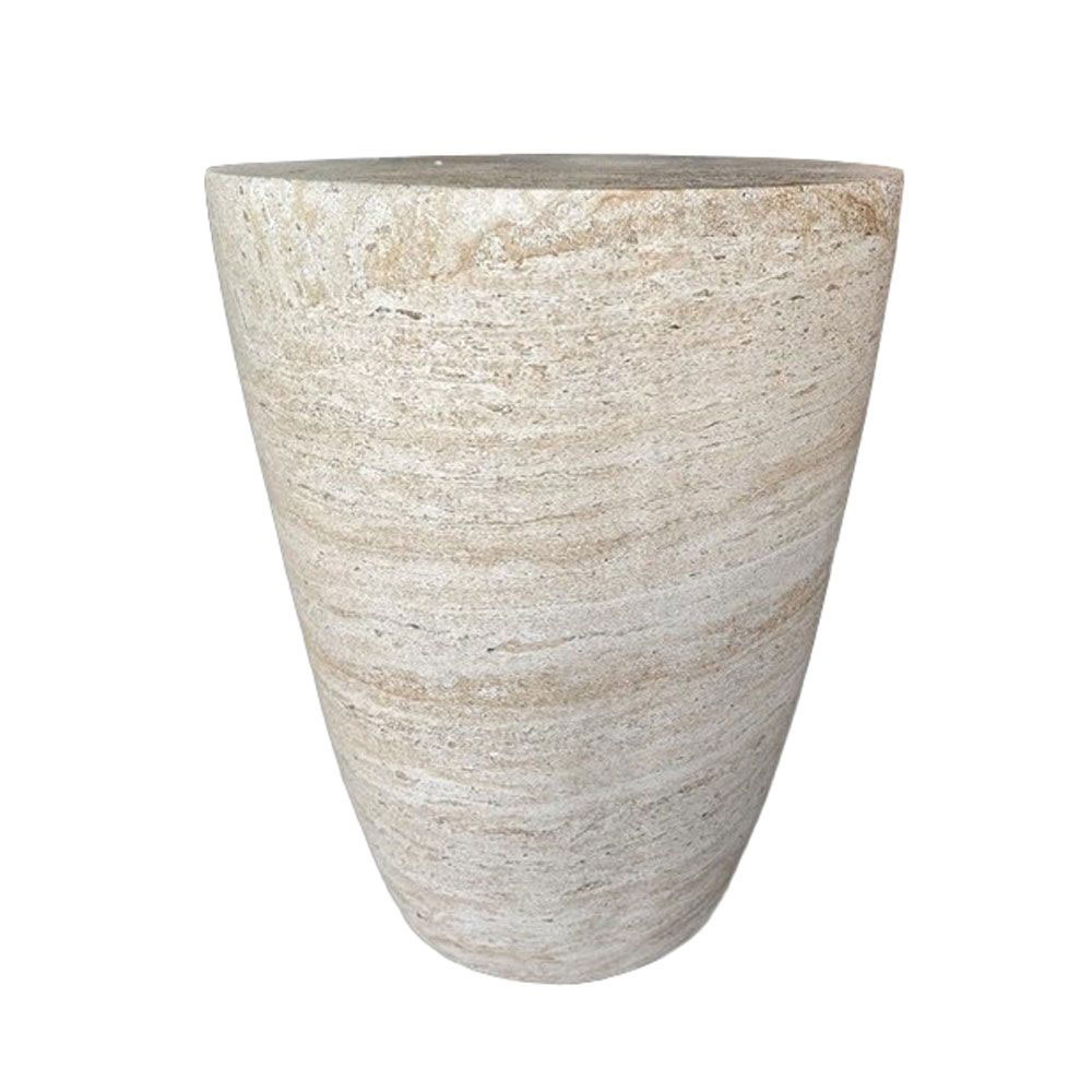 04-1221-grmBS-first-_1 LITHOS CONIC SIDE TABLE BEIGE 37x37x47cm 04-1221 - Image 1