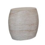 LITHOS OVAL SIDE TABLE BEIGE 62x43x52.5 04-1223 - Image 4