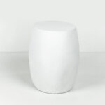 LITHOS OVAL SIDE TABLE ΛΕΥΚΟ 62x43.5x53cm 04-1232 - Image 2