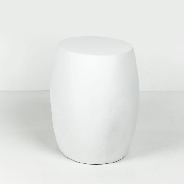 LITHOS OVAL SIDE TABLE ΛΕΥΚΟ 62x43.5x53cm 04-1232 - Image 2