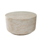 LITHOS ROUND COFFEE TABLE TRAVERTINE 70x70x36cm 04-1304 - Image 2