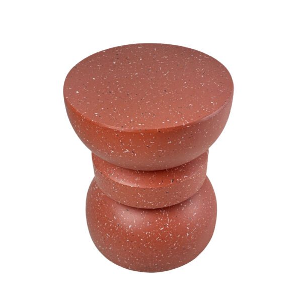 TERRACOTTA SIDE TABLE TERRAZZO TERRACOTTA 36x36x46cm 04-1307 - Image 2