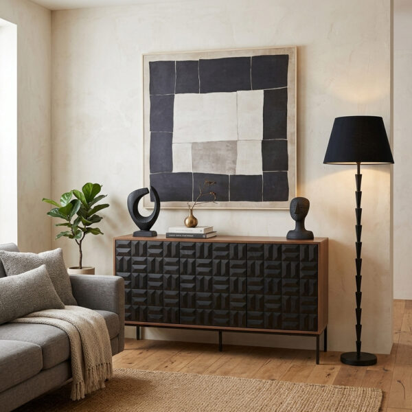 ZUMA ΜΠΟΥΦΕΣ ΚΑΡΥΔΙ ΜΑΥΡΟ 148x40x85.5 05-0766 - Image 6