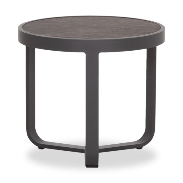 ΤΡΑΠΕΖΑΚΙ ΑΛΟΥΜΙΝΙΟΥ DEVIOUS SM6440.01 ΑΝΘΡΑΚΙ--ΓΚΡΙ SINTERED STONE TOP Φ45x41Υεκ. - Image 3