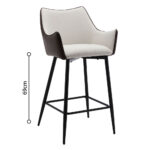 MALONE ΣΚΑΜΠΟ BAR ΓΚΡΙ ΑΝΟΙΧΤΟ ΚΑΦΕ ΣΚΟΥΡΟ 38x51x96 26-0019 - Image 7