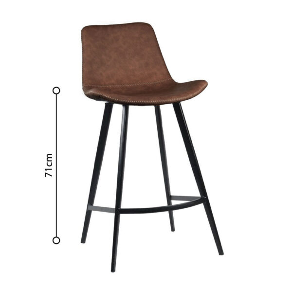 STITCHED ΣΚΑΜΠΟ BAR TABAC 46.5x50.5x91.5cm 26-0035 - Image 2