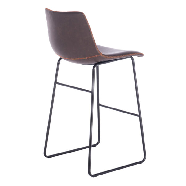 NUEVO XL ΣΚΑΜΠΟ BAR ΚΑΦΕ ANTIQUE WASHED ΜΑΥΡΟ 47x57x100 26-0039 - Image 12