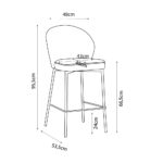 LUNE ΣΚΑΜΠΟ BAR ΓΚΡΙ 48x53.5x95.5 26-0059 - Image 15