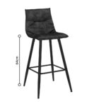 LINEA ΣΚΑΜΠΟ BAR ΑΝΘΡΑΚΙ 42x51x94 26-0072 - Image 11