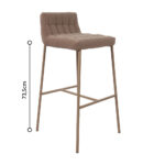 MERLO ΣΚΑΜΠΟ BAR BEIGE 49x50x88cm 26-0104 - Image 6