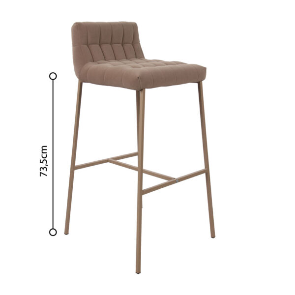MERLO ΣΚΑΜΠΟ BAR BEIGE 49x50x88cm 26-0104 - Image 6