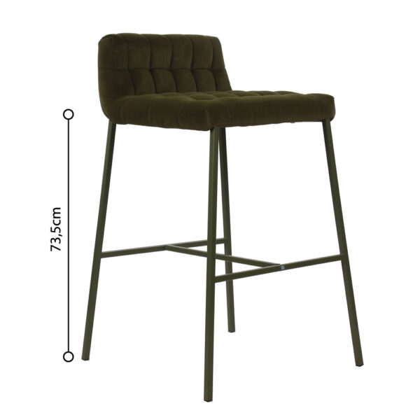 MERLO ΣΚΑΜΠΟ BAR ΛΑΔΙ 49x50x88cm 26-0105 - Image 11