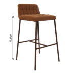 MERLO ΣΚΑΜΠΟ BAR CARAMEL 49x50x88cm 26-0106 - Image 6
