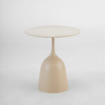 EARTH COFFEE TABLE BEIGE ΜΕ ΟΨΗ ΜΑΡΜΑΡΟΥ 50x50x54.5cm 52-0021