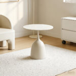 EARTH COFFEE TABLE BEIGE ΜΕ ΟΨΗ ΜΑΡΜΑΡΟΥ 50x50x54.5cm 52-0021 - Image 4