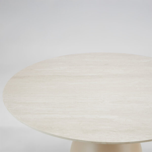 EARTH ΤΡΑΠΕΖΙ BEIGE ΜΕ ΟΨΗ ΜΑΡΜΑΡΟΥ 110x110x75cm 52-0022 - Image 3