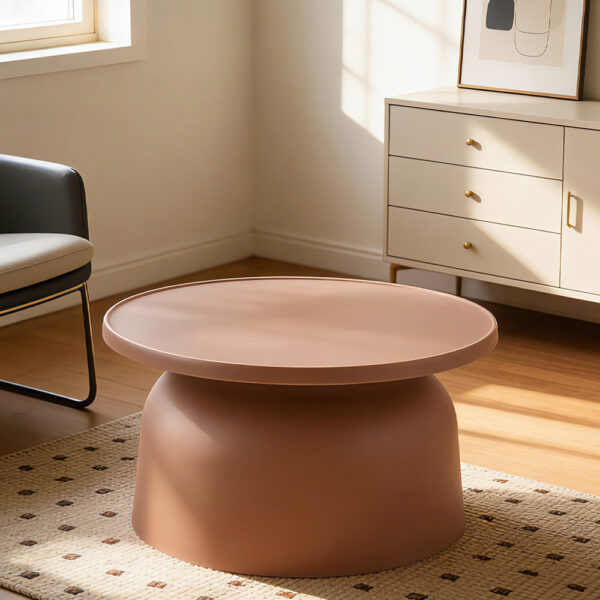 DOMI COFFEE TABLE TERRACOTTA 67x67x36cm 54-0020 - Image 4