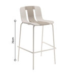 ART ΣΚΑΜΠΟ BAR ΜΠΕΖ OFF WHITE 52.5x52x103cm 58-0003 - Image 3
