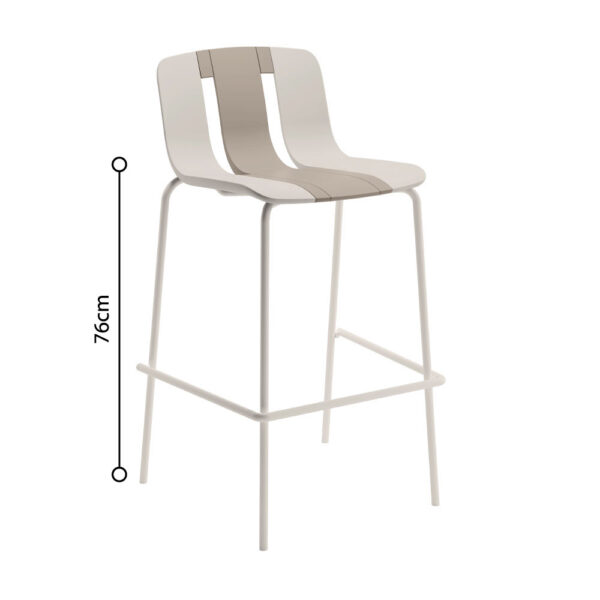 ART ΣΚΑΜΠΟ BAR ΜΠΕΖ OFF WHITE 52.5x52x103cm 58-0003 - Image 3