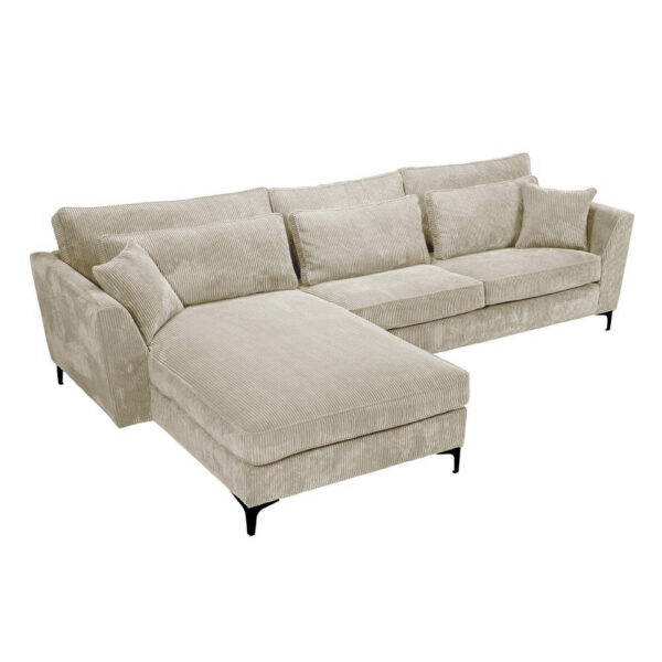 FOREVER ΚΑΝΑΠΕΣ ΓΩΝΙΑ ΑΡΙΣΤΕΡΗ BEIGE LINCOLN 03 316x185x92cm 71-0158 - Image 3