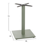 ΒΑΣΗ ΤΡΑΠΕΖΙΟΥ HM438.28 ΜΕΤΑΛΛΟ ΣΕ ΠΡΑΣΙΝΟ--ΡΕΓΟΥΛΑΤΟΡΟΙ 46x46x72Yεκ. - Image 2