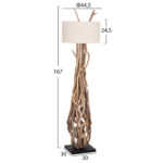 ΔΙΑΚΟΣΜΗΤΙΚΟ ΦΩΤΙΣΤΙΚΟ ΔΑΠΕΔΟΥ ALTAR HM4872 DRIFTWOOD--ΛΕΥΚΟ PVC Φ44.5x167Υεκ. - Image 2