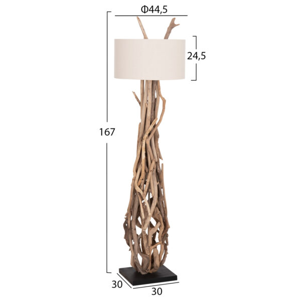 ΔΙΑΚΟΣΜΗΤΙΚΟ ΦΩΤΙΣΤΙΚΟ ΔΑΠΕΔΟΥ ALTAR HM4872 DRIFTWOOD--ΛΕΥΚΟ PVC Φ44.5x167Υεκ. - Image 2