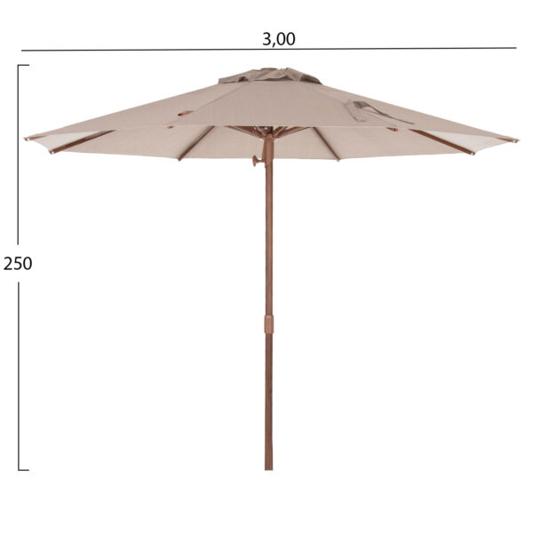 ΕΠΑΓΓΕΛΜΑΤΙΚΗ ΟΜΠΡΕΛΑ GLADELL Φ3,00μ HM6603.02 ΜΠΕΖ ΠΑΝΙ-HEAT TRANSFER ΑΛΟΥMΙΝΙΟ (ΧΩΡΙΣ ΒΑΣΗ) - Image 2