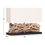 ΕΠΙΤΡΑΠΕΖΙΟ ΟΡΘΟΓΩΝΙΟ ΦΩΤΙΣΤΙΚΟ TWIGGY HM4432 DRIFTWOOD & ΛΕΥΚΟ ΚΑΠΕΛΟ 50x16,5x38Υεκ. - Image 2