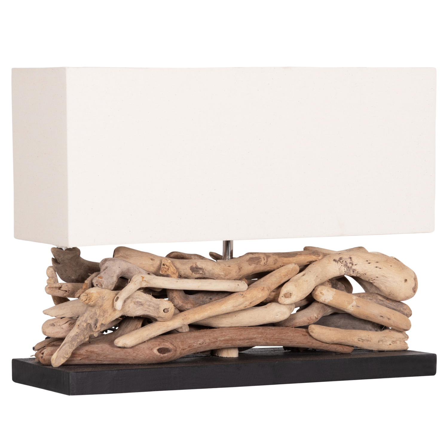 HM4432 ΕΠΙΤΡΑΠΕΖΙΟ ΟΡΘΟΓΩΝΙΟ ΦΩΤΙΣΤΙΚΟ TWIGGY HM4432 DRIFTWOOD & ΛΕΥΚΟ ΚΑΠΕΛΟ 50x16,5x38Υεκ. - Image 1