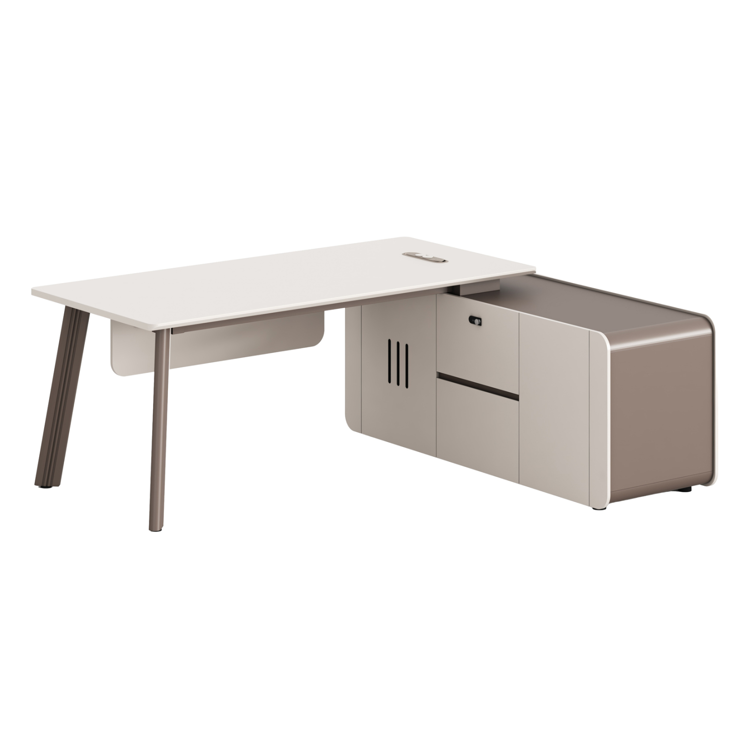 HM18271R ΓΡΑΦΕΙΟ ΔΕΞΙΑ ΓΩΝΙΑ NEWLINE HM18271R ΜΕΛΑΜΙΝΗ ΕΚΡΟΥ-ΑΝΟΙΧΤΟ ΚΑΦΕ 200x165x75Υεκ - Image 1