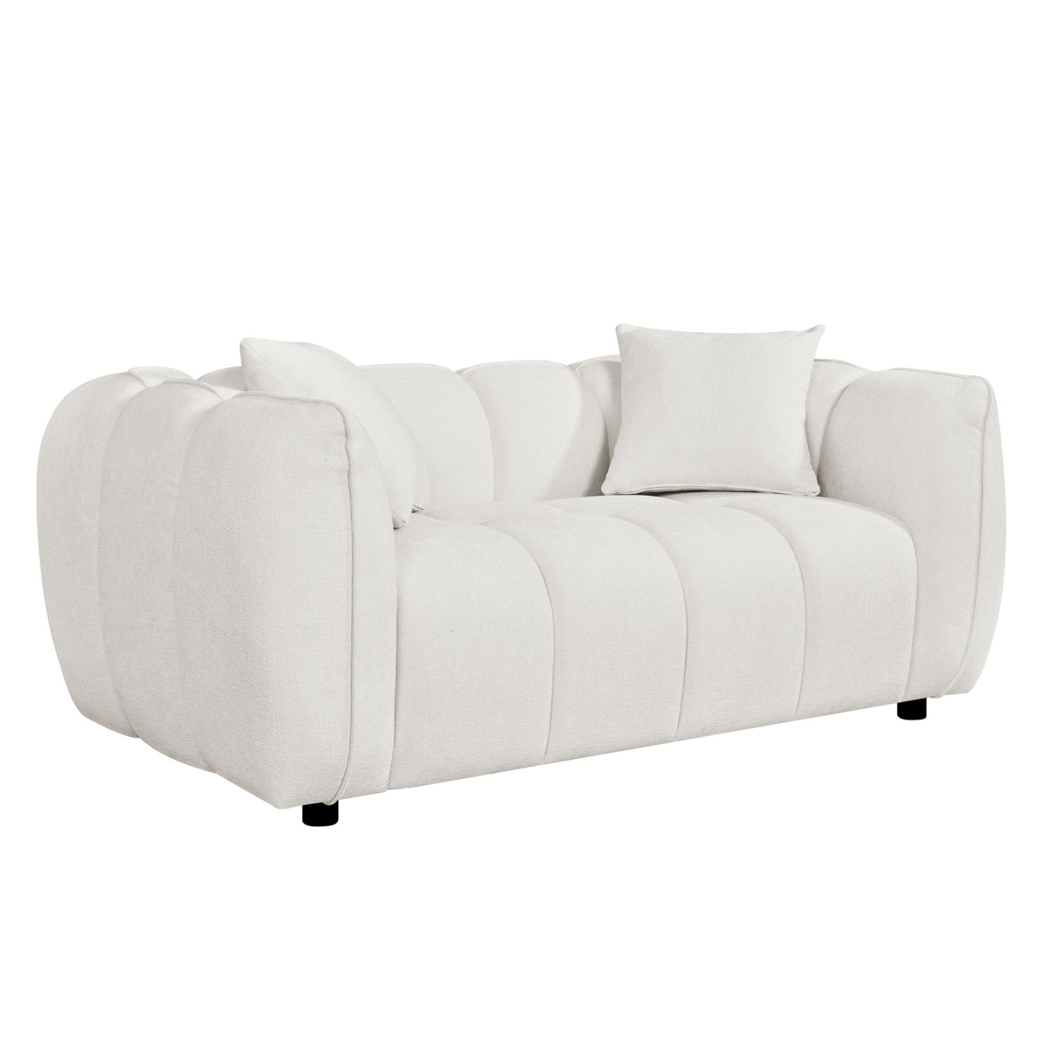 HM3324.02 ΚΑΝΑΠΕΣ 2-ΘΕΣΙΟΣ LYKKE HM3324.02 ΕΚΡΟΥ ΥΦΑΣΜΑ 172x89x70Υεκ. - Image 1