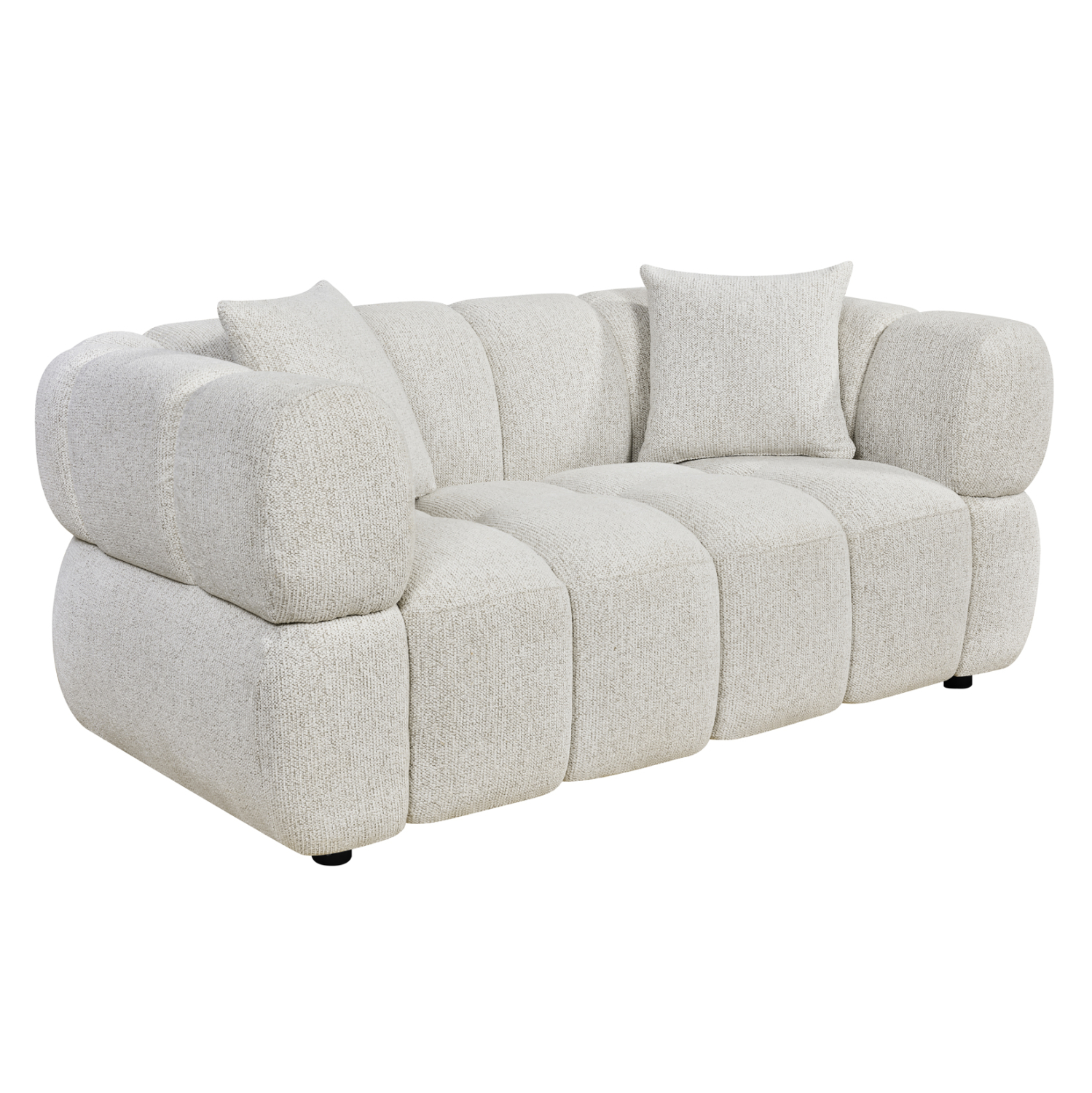 HM3332.02 ΚΑΝΑΠΕΣ 2-ΘΕΣΙΟΣ NORIKA HM3332.02 ΕΚΡΟΥ ΥΦΑΣΜΑ 172x91x72Υεκ. - Image 1