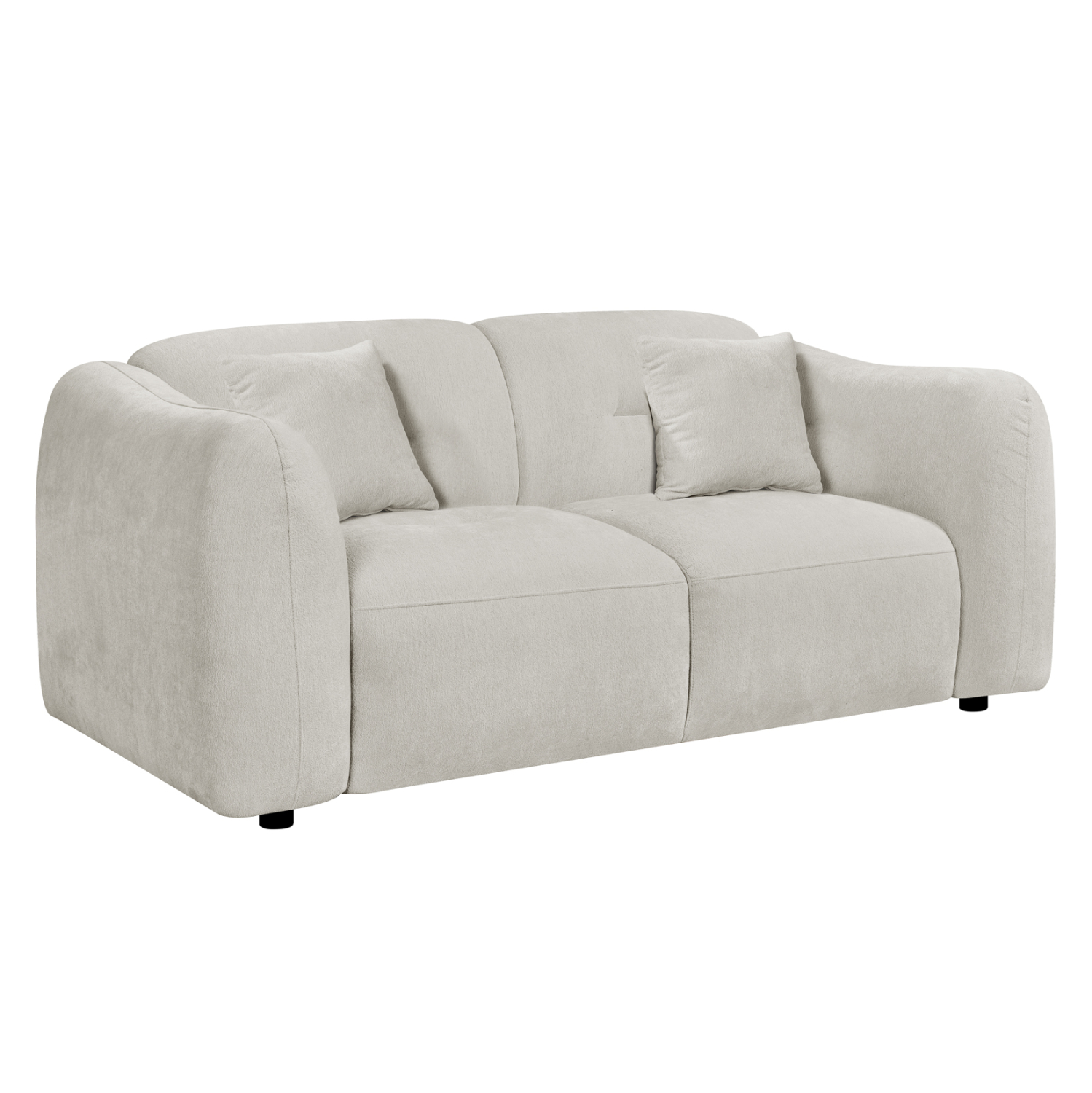 HM3334.02 ΚΑΝΑΠΕΣ 2-ΘΕΣΙΟΣ JUNOA HM3334.02 ΕΚΡΟΥ ΥΦΑΣΜΑ 172x89x85Υεκ - Image 1
