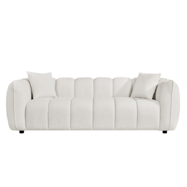 ΚΑΝΑΠΕΣ 3-ΘΕΣΙΟΣ LYKKE HM3323.02 ΕΚΡΟΥ ΥΦΑΣΜΑ 229x89x70Υεκ - Image 3