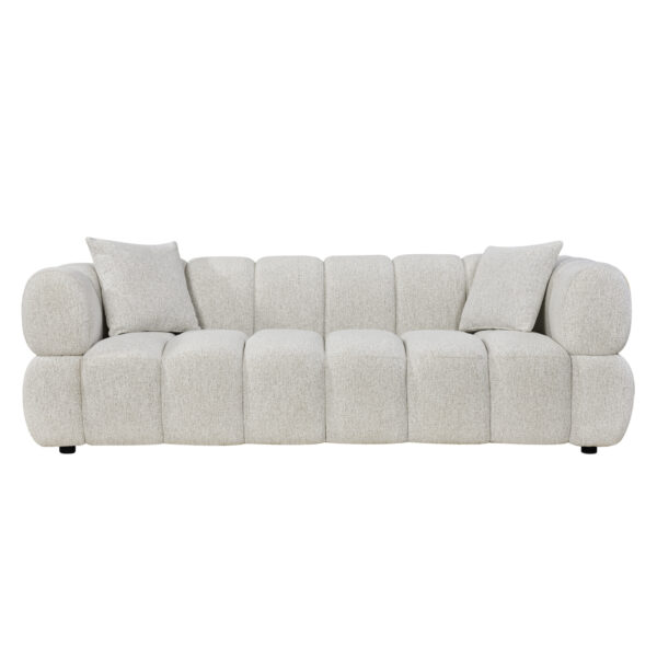 ΚΑΝΑΠΕΣ 3-ΘΕΣΙΟΣ NORIKA HM3331.02 ΕΚΡΟΥ ΥΦΑΣΜΑ 220x88x85Υεκ. - Image 3
