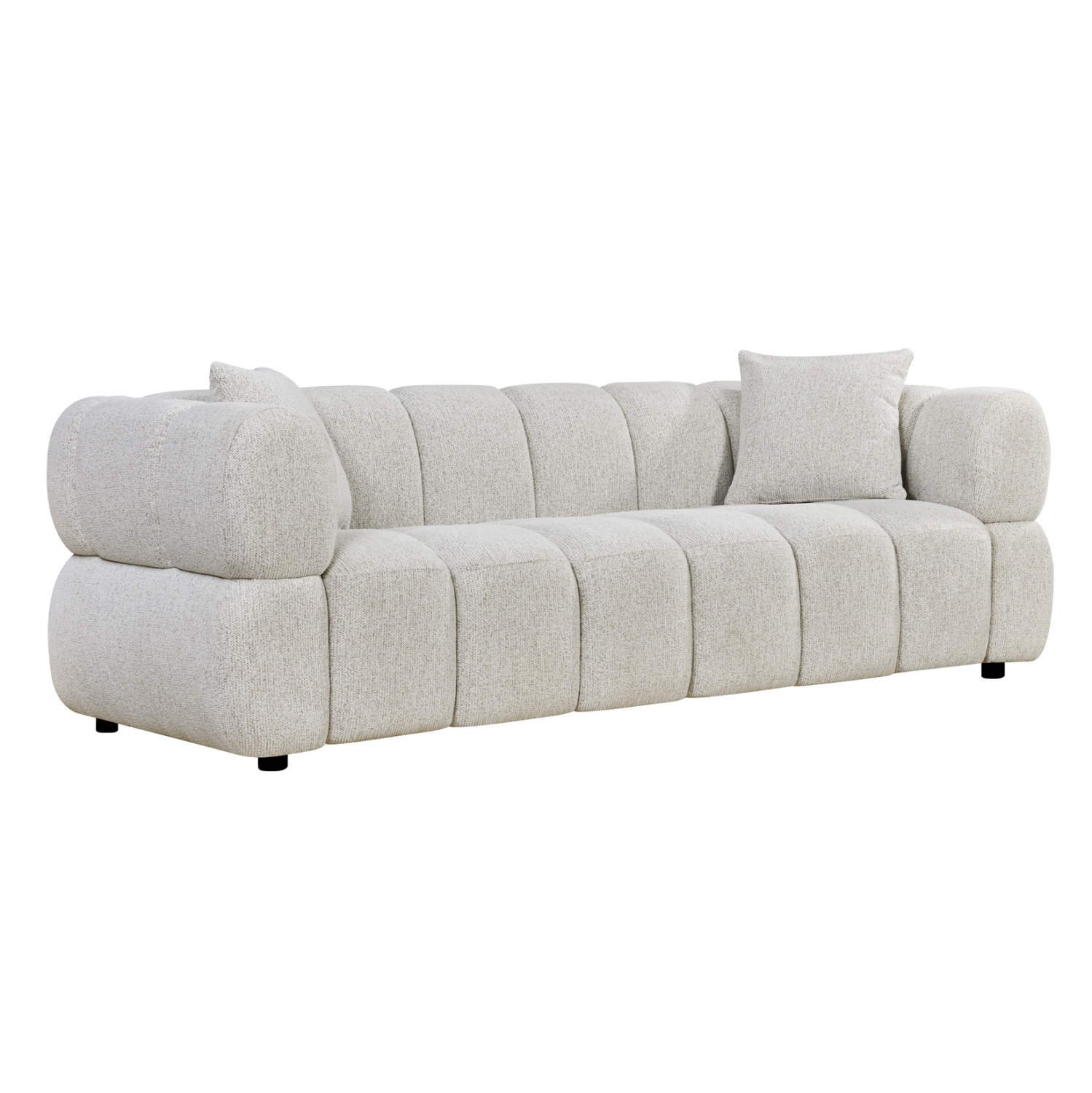 HM3331.02 ΚΑΝΑΠΕΣ 3-ΘΕΣΙΟΣ NORIKA HM3331.02 ΕΚΡΟΥ ΥΦΑΣΜΑ 220x88x85Υεκ. - Image 1